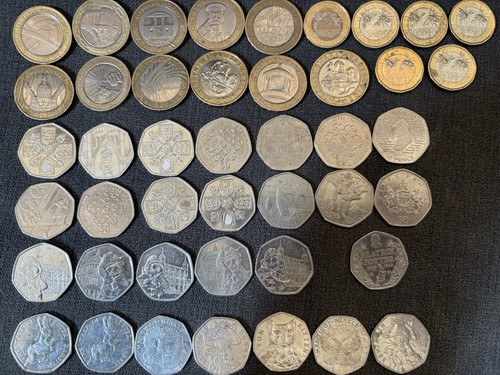 Bundle coins value - £40+,