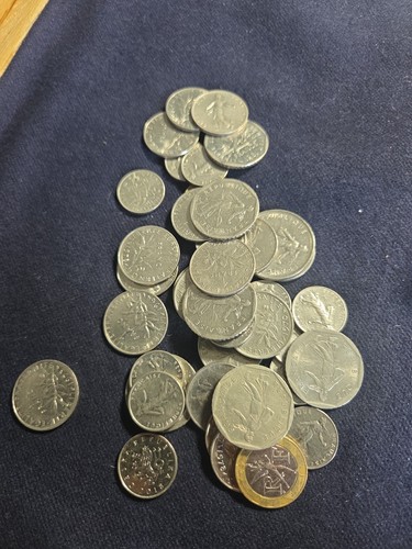 340g french coins nickel - french,