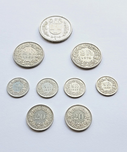 Swiss franc coins job - franc,