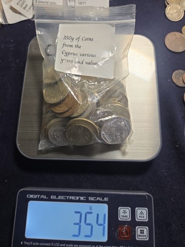 350g coins from cyprus - coins,